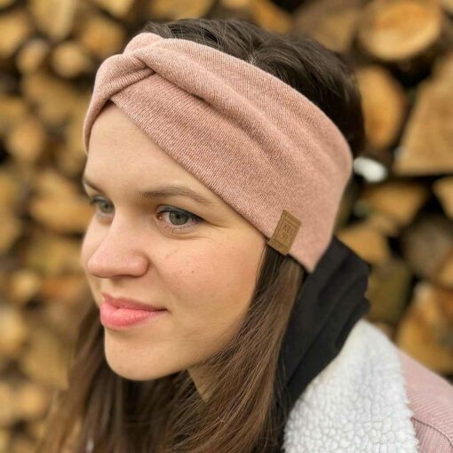 zimní pleteninová čelenka - dětská